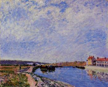 阿爾弗萊德 西斯萊 The Barge Port and Saint-Mammes 阿爾弗萊德 西斯萊 The Barge Port and Saint-Mammes